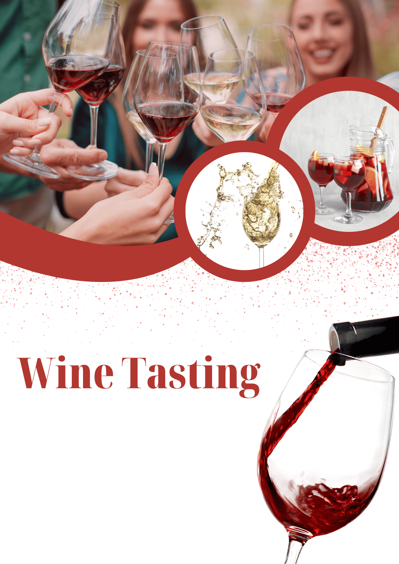 Red Elegant Wine Tasting Poster